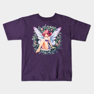 Moth Girl anime, cute giant monster kawaii anime tee Kids T-Shirt